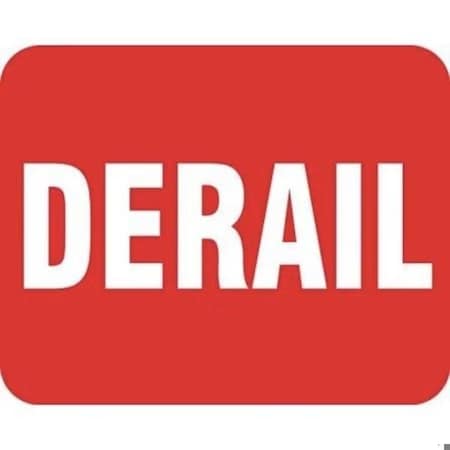 Accuform RAILROAD CLAMP SIGN DERAIL 12 in  X 15 in FRR360RD